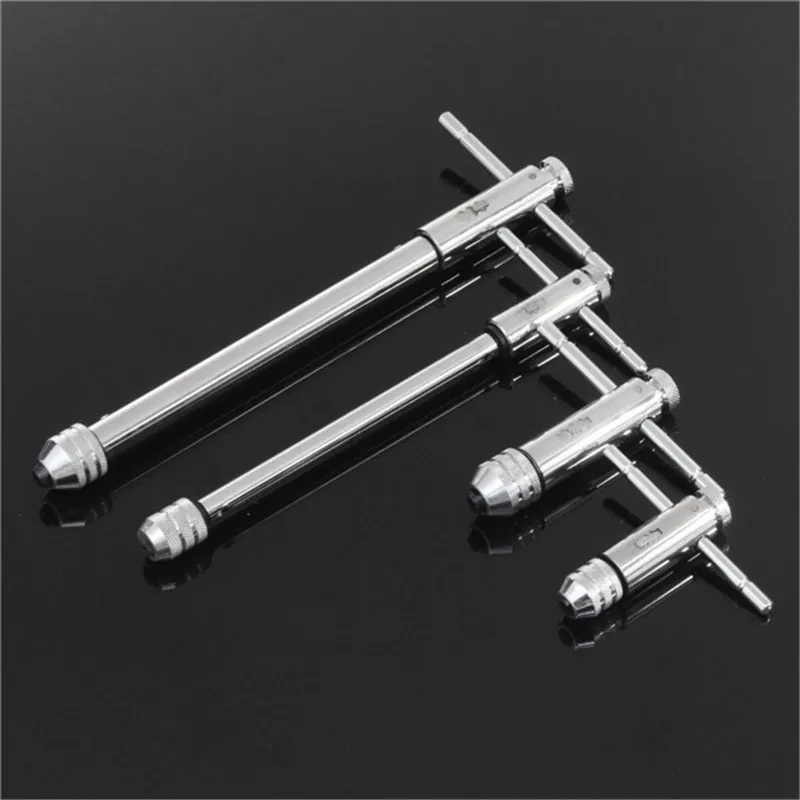 

M3-M8 M5-M12 Lengthen Reversible T Handle Ratchet Tap Taps Wrenches Wire tapping Wrench Adjustable Holder Tool