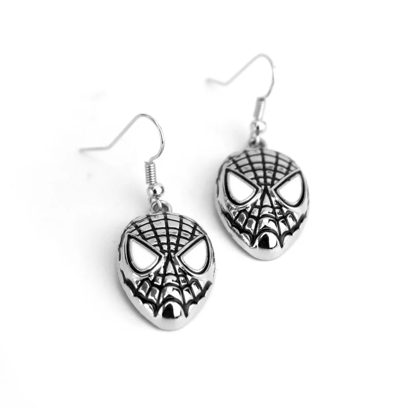 

Fashion Jewelry Spiderman Earrings Glamour Silver Superhero Series Earrings Woman Girl Gift Jewelry