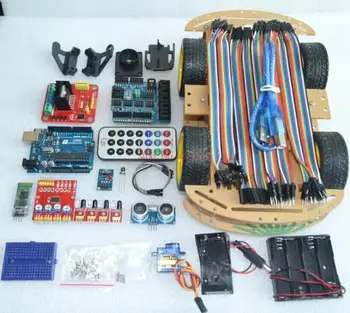 

Bluetooth Controlled Robot Car Kits Tons of Published Free Codes UNO R3 MEGA328P For Robot Development Sensor Boards