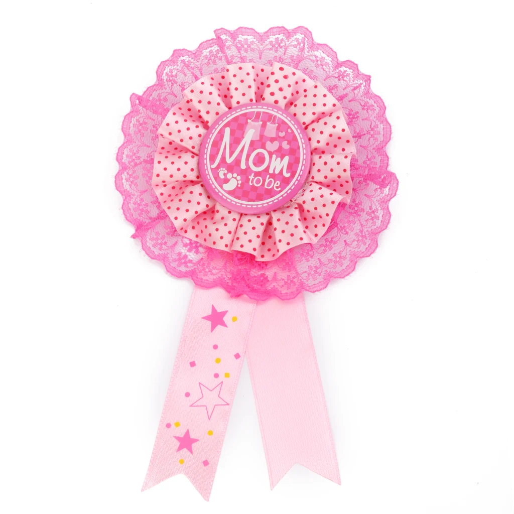 New Hot Sale Mom To Be Writing Award Ribbon Badge for Baby Shower Hens Night Party Favor Pink DIY Wedding Party Favor Decor Gift