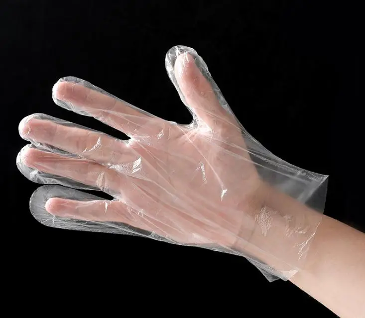 PE одноразовые перчатки доказательства масла Водонепроницаемый прозрачный Прихватки для мангала multi Функция легко Применение варежки для дома чистой sn1357