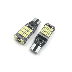 Комплект из 2 предметов яркие T15 W16W 45 SMD светодиодный 4014 Авто Canbus Габаритные Фары Светильник для чтения интерьер освещение лампы AC/DC 12 V; цвета