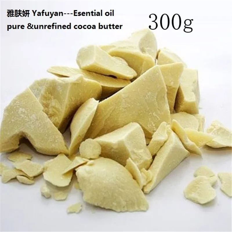 

Natural ORGANIC Essential Oil 300g/ bag Pure Cocoa Butter Ounces Raw Unrefined Cocoa Butter Base Oil YAFUYAN