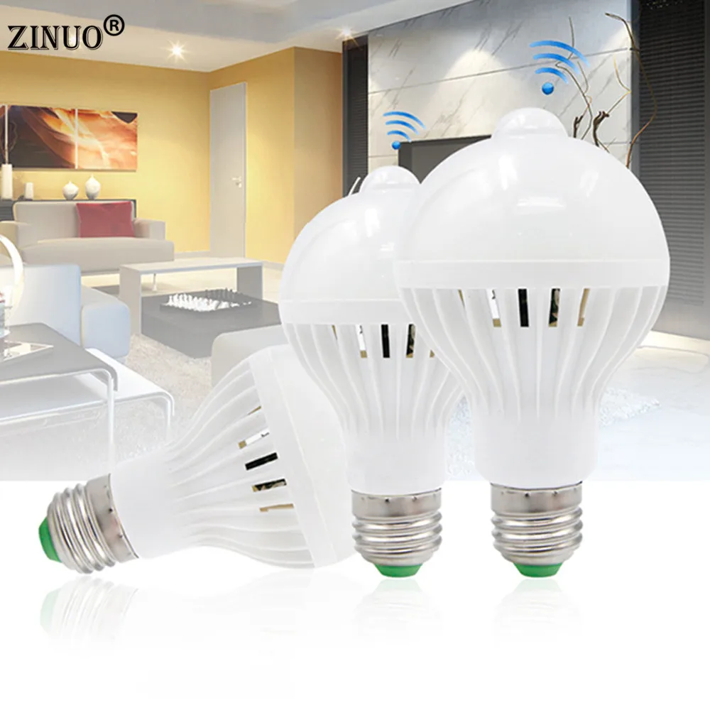 

LED Bulb PIR Motion Sensor Light E27 5W 7W 9W Automatic ON/OFF LED Night Lamp Sensitive Human Body Movement Detector Night Light