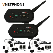 Hot selling 2pcs E6 Multi BT Interphone Motorcycle bluetooth helmet headset 1200M Bluetooth 3.0 Helmet Intercom