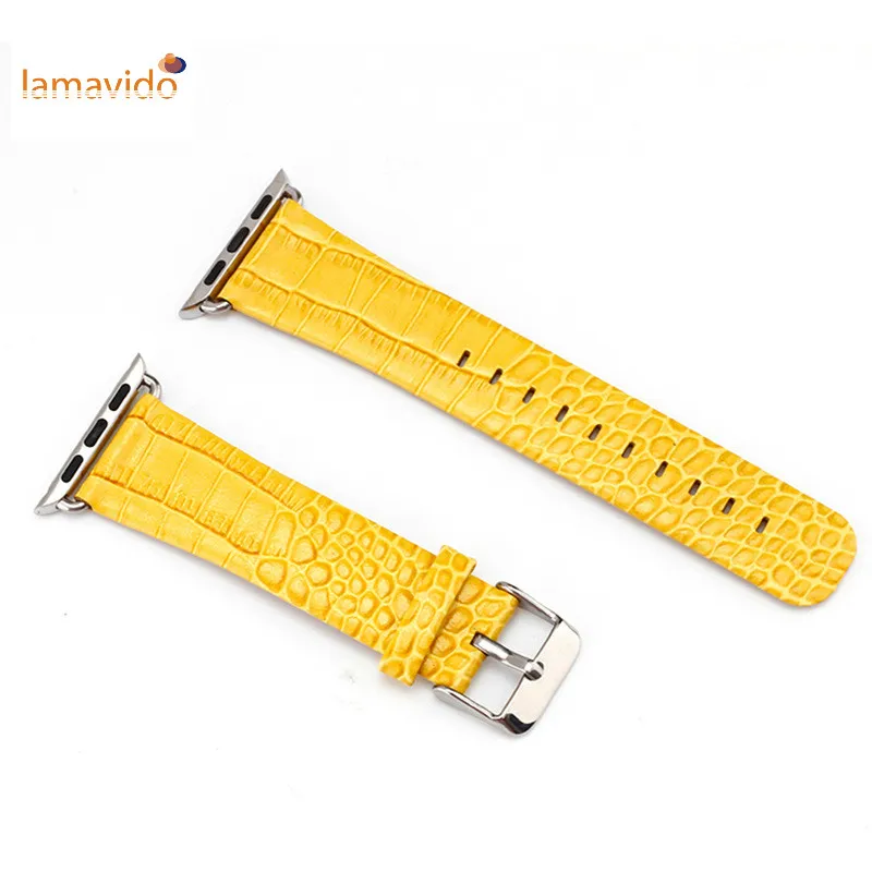 For Apple Watch Band 42mm Crocodile pattern Genuine Leather Correa Watchband for iWatch Strap Correa 38mm