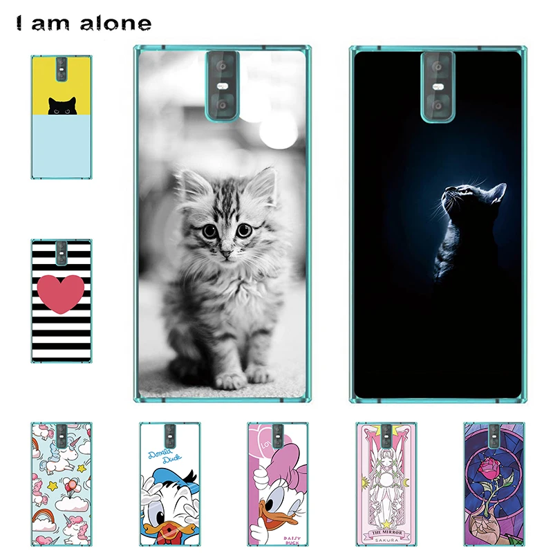 

I am alone Phone Covers For Oukitel K3 5.5 inch Solf TPU Cellphone Fashion Cute Animals Vintage Patterned Cases For Oukitel K3