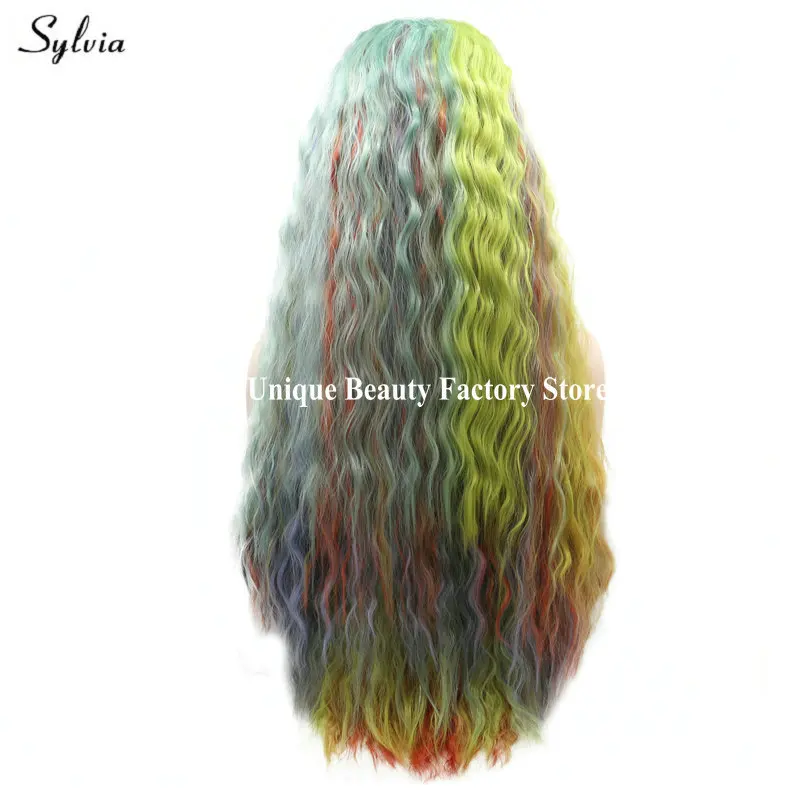 colorful water synthetic wig (1)