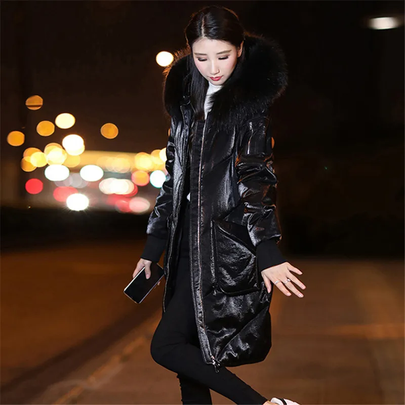 Qualité Nouveau Long Parkas 2018 Le Cw295 De armygreen Veste Hiver Mode Bas Femmes Fourrure Moyen Dames Black Capuchon navy Femelle Vers Col Haute À Épaissir Uvwqwxtn