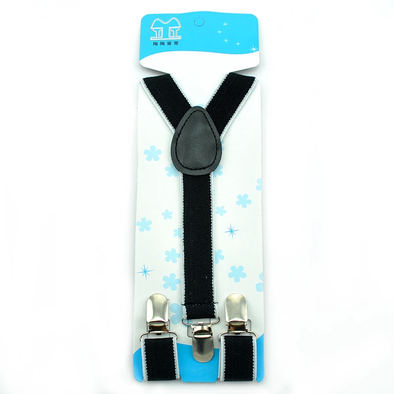 Kids/Children/Baby Unisex Clip-on Braces Elastic Slim Suspender 1inch/2.5cm wide Striped
