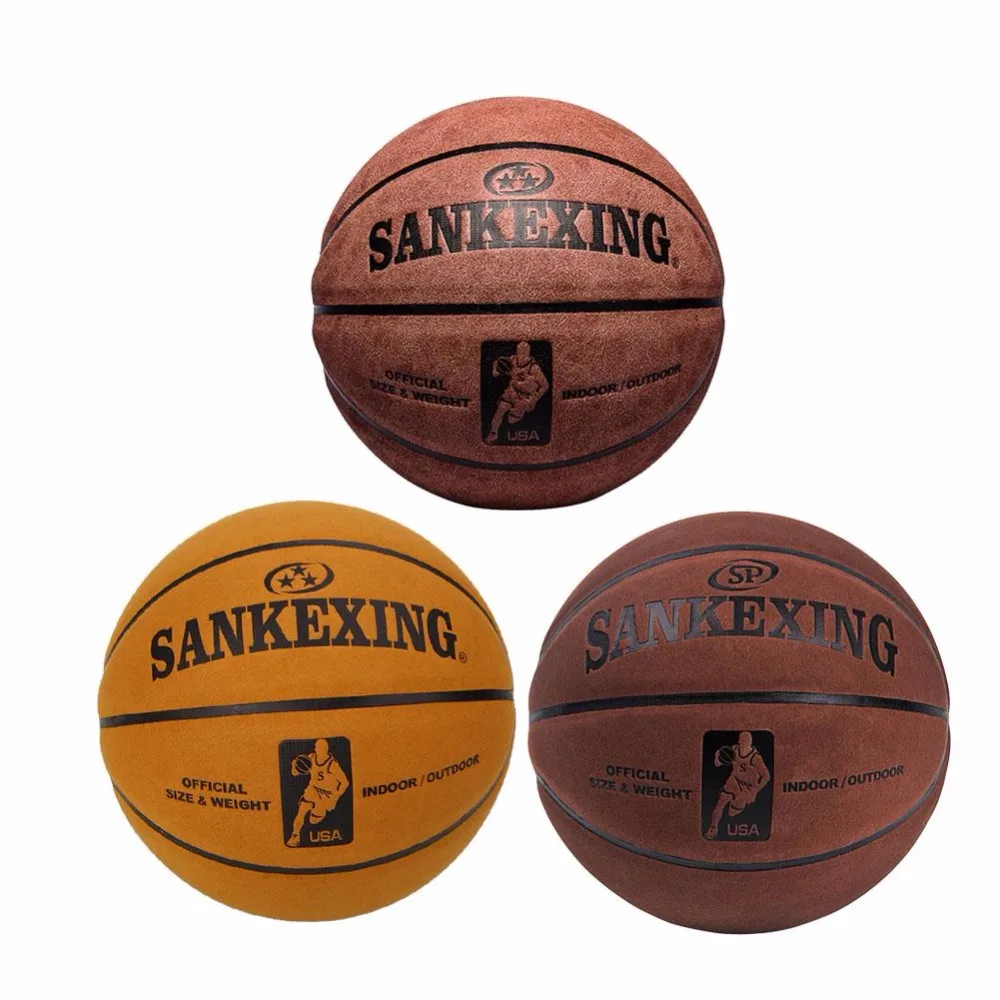 Buy SANKEXING High Quality Official Size 7 leather Basketball Balls Outdoor