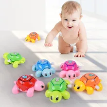1 шт. мини заводная Черепаха игрушка детская пластиковая милая маленькая черепаха заводная детская обучающая классическая игрушка случайный цвет