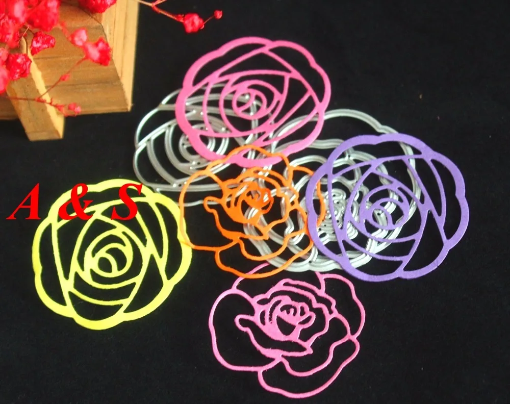  N542 METAL CUTTING DIES rose flower wedding background Scraper card album invitation PAPER CRAFT em - 32858569247
