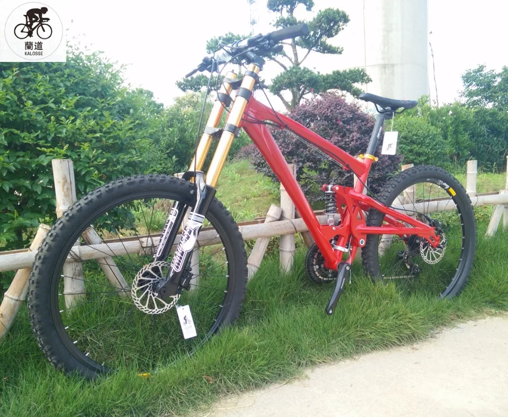 Best Kalosse 165mm travel   26*2.35 tires  20mm barrel shaft    Downhill bicycle  mountain bike  24/27/30 speed   DH/AM/FR 2