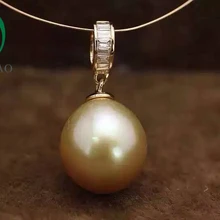 14k желтого золота драгоценные жемчуг из южного моря кулон от производителя