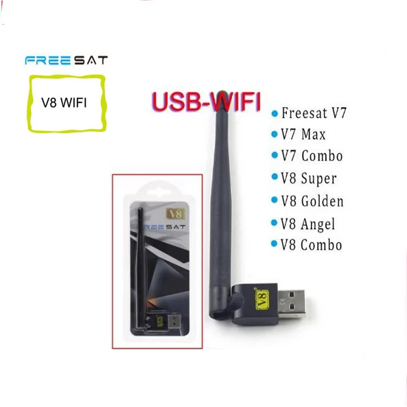 [Натуральная кожа] Бесплатный комплект V8 USB Wi-Fi с антенной работы для Бесплатный комплект V7 V8 серии цифровой спутниковый канал и другие FTA Декодер каналов кабельного телевидения