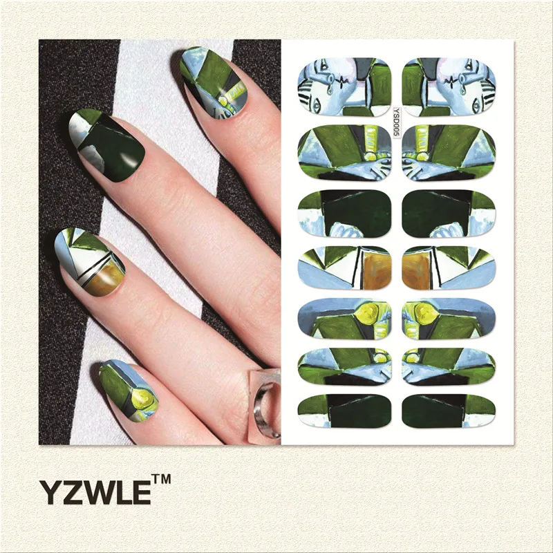 

YZWLE 1 Sheet DIY Decals Nails Art Water Transfer Printing Stickers Accessories For Manicure Salon (YSD005)