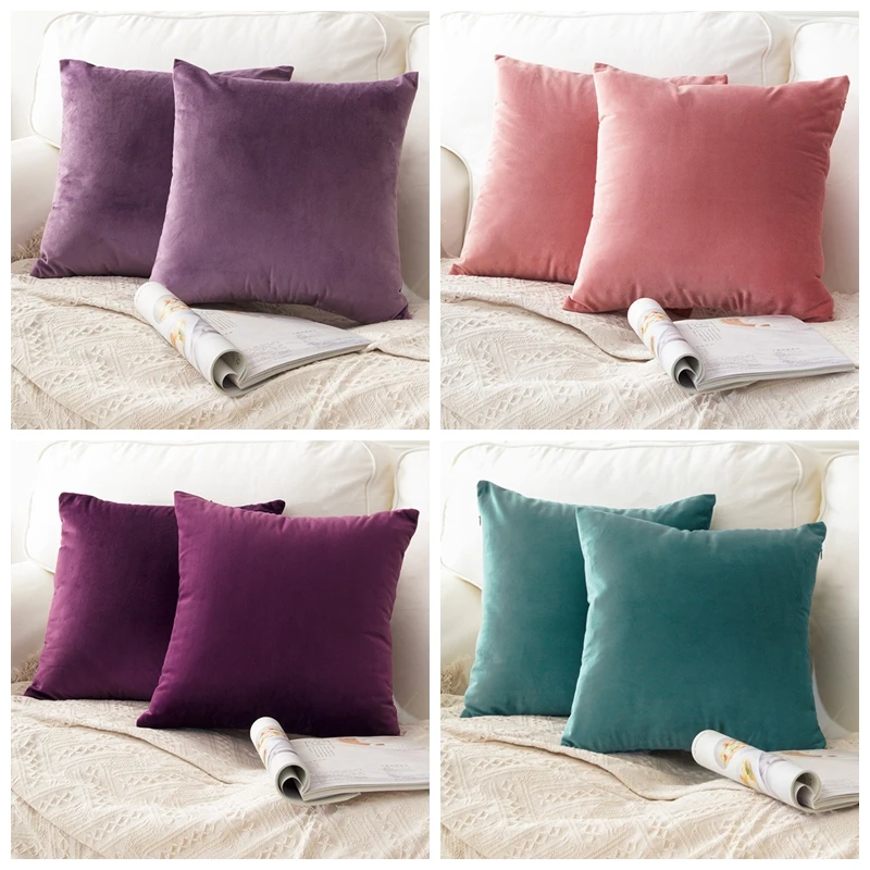 Us 9 4 14 Off 1 2pcs 40x40 Purple Yellow Poduszki Dekor Velvet Decorative Pillows Cover Waist Throw Cushion Home Decoration Accessories In Us 9 4 14 Off 1 2pcs 40x40 Purple Yellow Poduszki Dekor Velvet Decorative Pillows Cover Waist Throw Cushion Home Decoration Accessories In