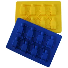 Силиконовые 8x Робот Форма для льда ванны лоток Цвет синий мороженое куб инструменты для мороженого силиконовая форма для выпечки, шоколада инструменты для тортов