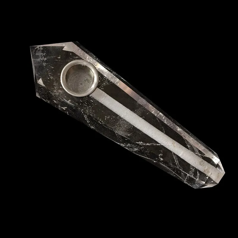 10pcs natural clear crystal smoking pipe white crystal quartz Cigarette