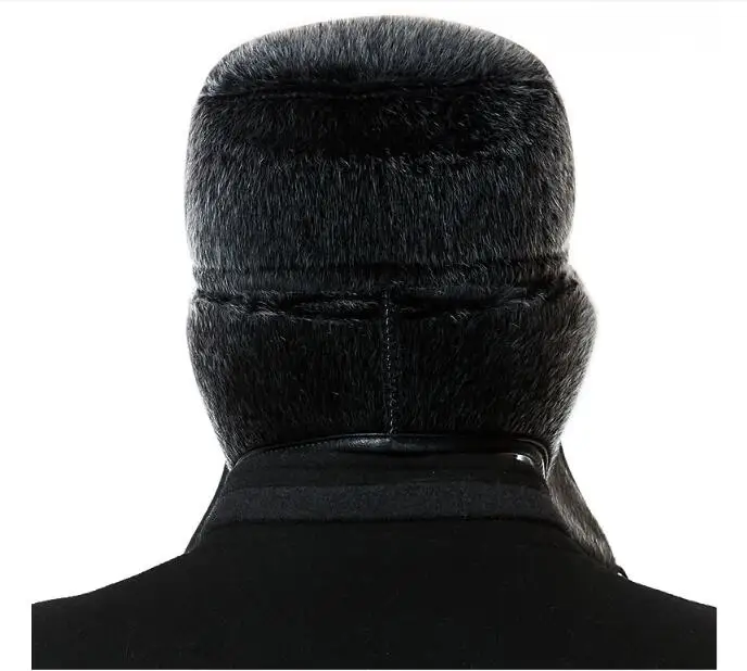 Мужская зимняя теплая шапка для взрослых, уличная защищающая от ветра шапка мужская имитация зимне наушники шапка старшая шапка, защищающая уши Lei Feng cap B-7367