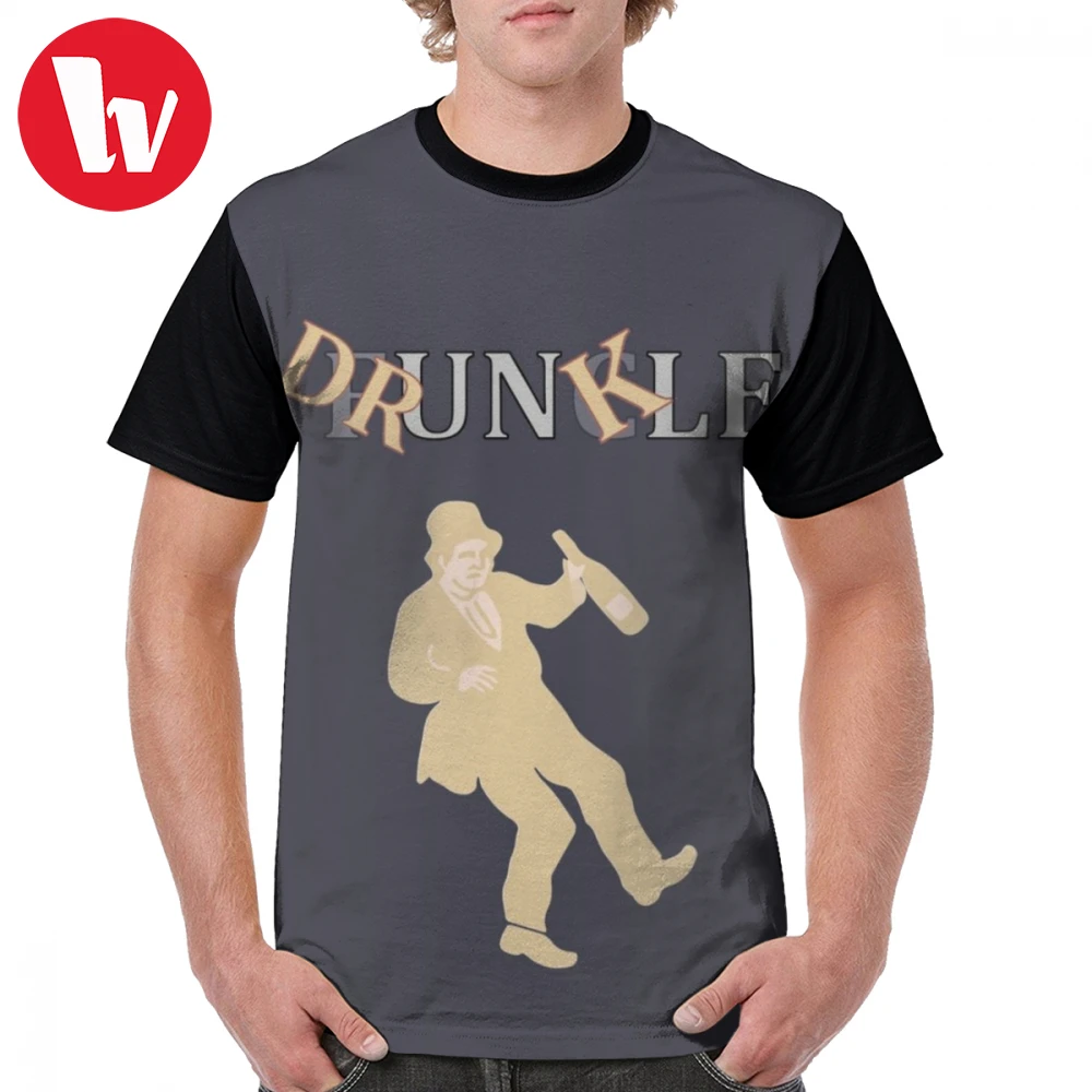 

Uncle T Shirt DRUNKLE T-Shirt Mens Print Graphic Tee Shirt Oversized Short Sleeve Fun Casual 100 Percent Polyester Tshirt