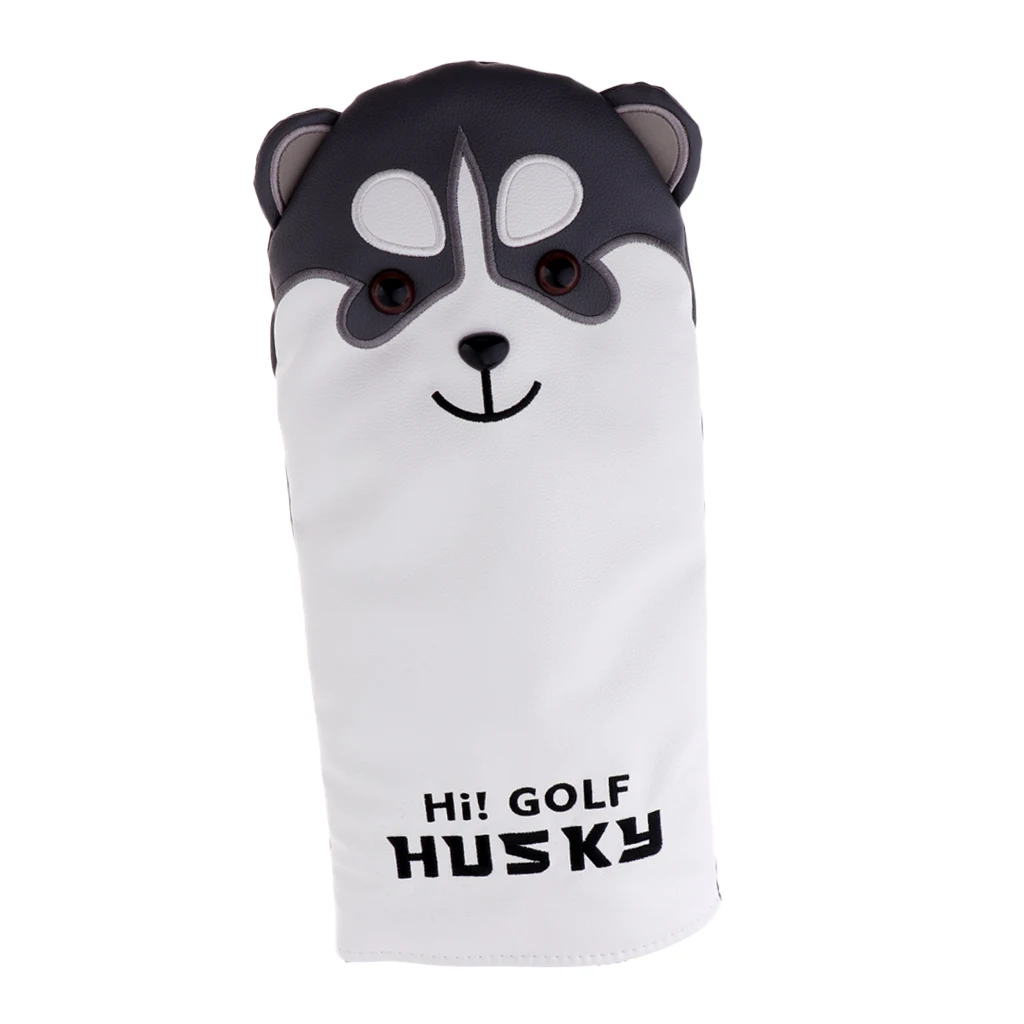 Golf Head Covers Headcover Driver Fairway Wood Covers Set with Dog Pattern