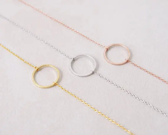 Gold Silver Pink Gold Open Circle Bracelet.jpg