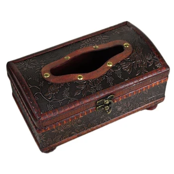 

Elegant Crafted Wooden Antique Handmade Old Tissue Box Antique Tissue Box JXD