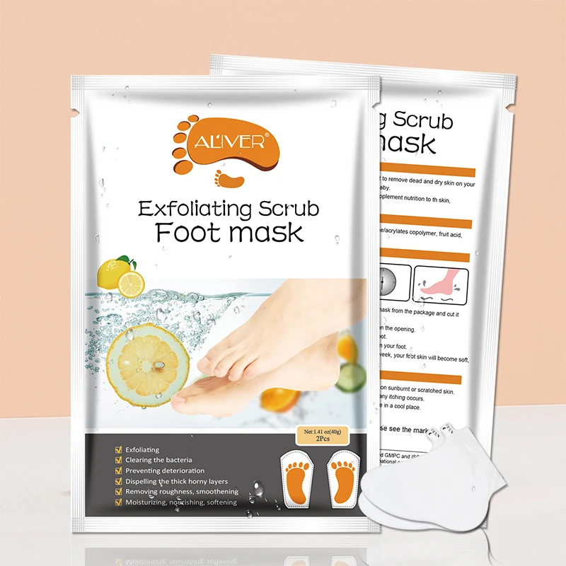 

Lemon Foot Mask Exfoliating Aloe Promoting Sleep Foot Mask Moisturizing Hydrating Whitening Healthy Feet Care TSLM2