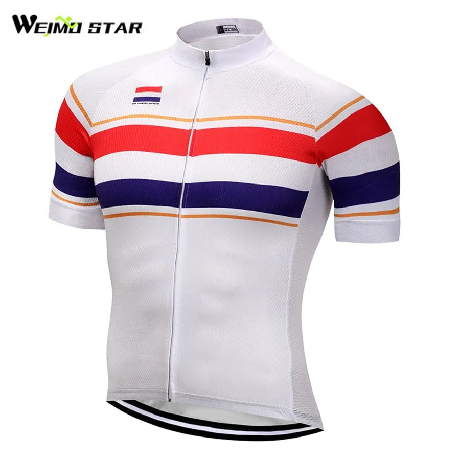 Netherlands T Shirt Cycling Jersey Weimostar Men Bicycle Short Sleeve