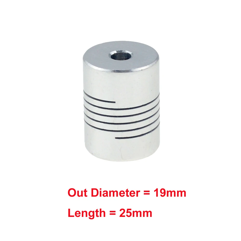 Ochoos 5x8mm Motor Jaw Shaft Coupler 5mm to 8mm Flexible Coupling OD 19x25mm Router Connector Power Transmission Part 