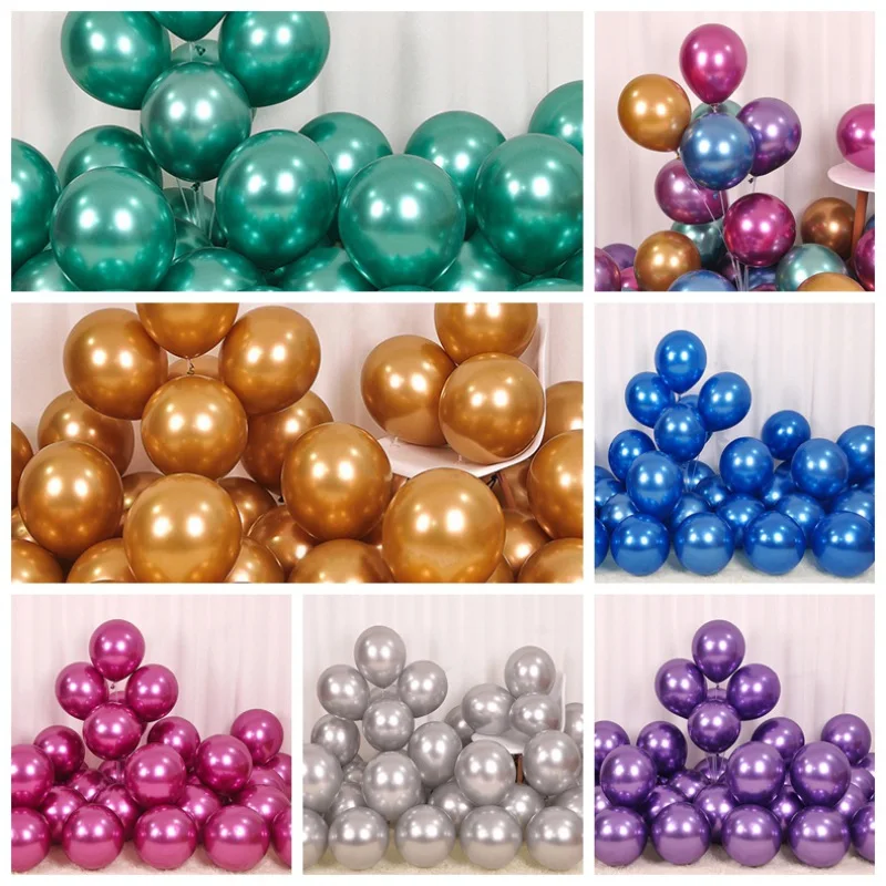 12 дюймов красочные латексные гелиевые шары жемчужные хрустальные металлические воздушные шары для украшения вечеринок 50 шт./упак. воздушные шары