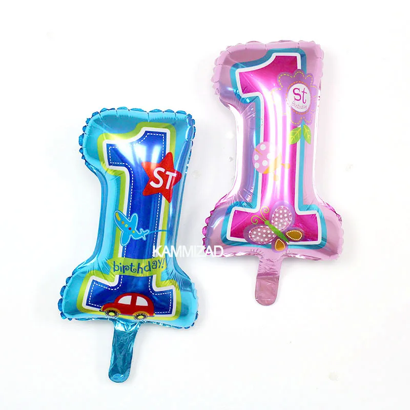 

KAMMIZAD Number 1 Balloons 16inch 50pcs/lot Gender Reveal Birthday Party Decoration Aluminium Foil Balloons Wholesale Kid Toy
