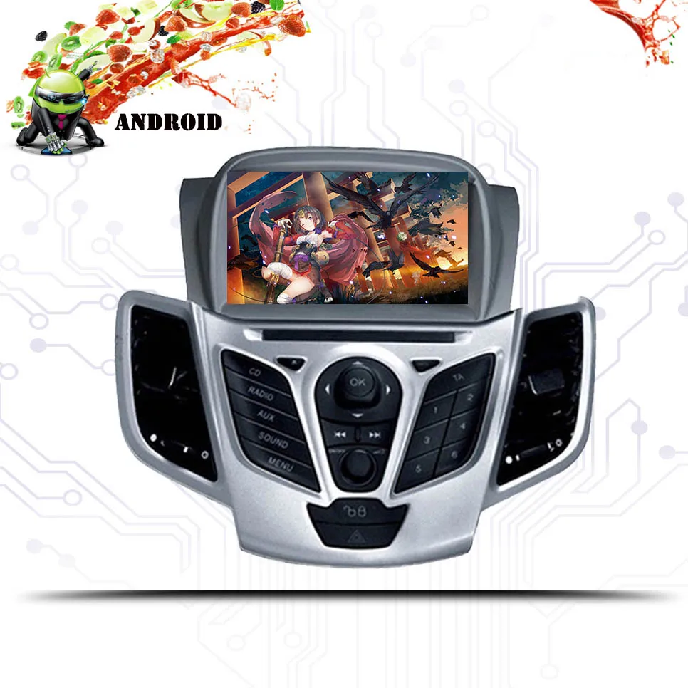 Android 9 0 2 Din автомобильное радио для Ford Fiesta 2008 2009 2010 2011 2012 2013 2015 2016 2017 18 Мультимедиа GPS