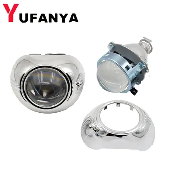 

3.0 inch h1 Bixenon hid Projector lens with full metal h1 lens mask shroud car assembly retrofit headlight for h4 h7 model car