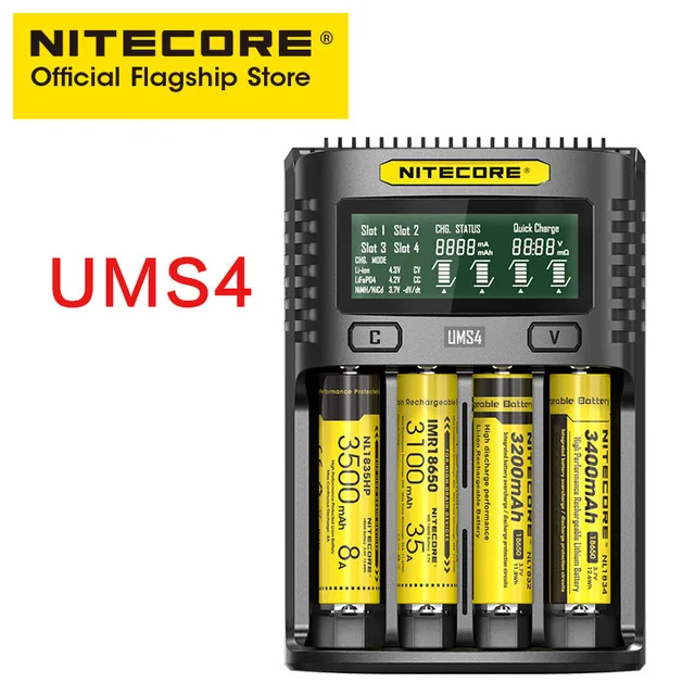 

NITECORE UMS4 UMS2 Intelligent QC Fast Charging 4A Large Current Multi - Compatible USB Charger