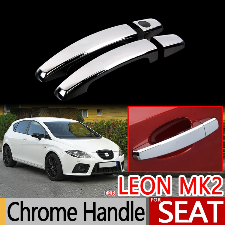 Хромированные накладки на дверные ручки для Seat Leon MK2 2005-2012 1P автомобильные