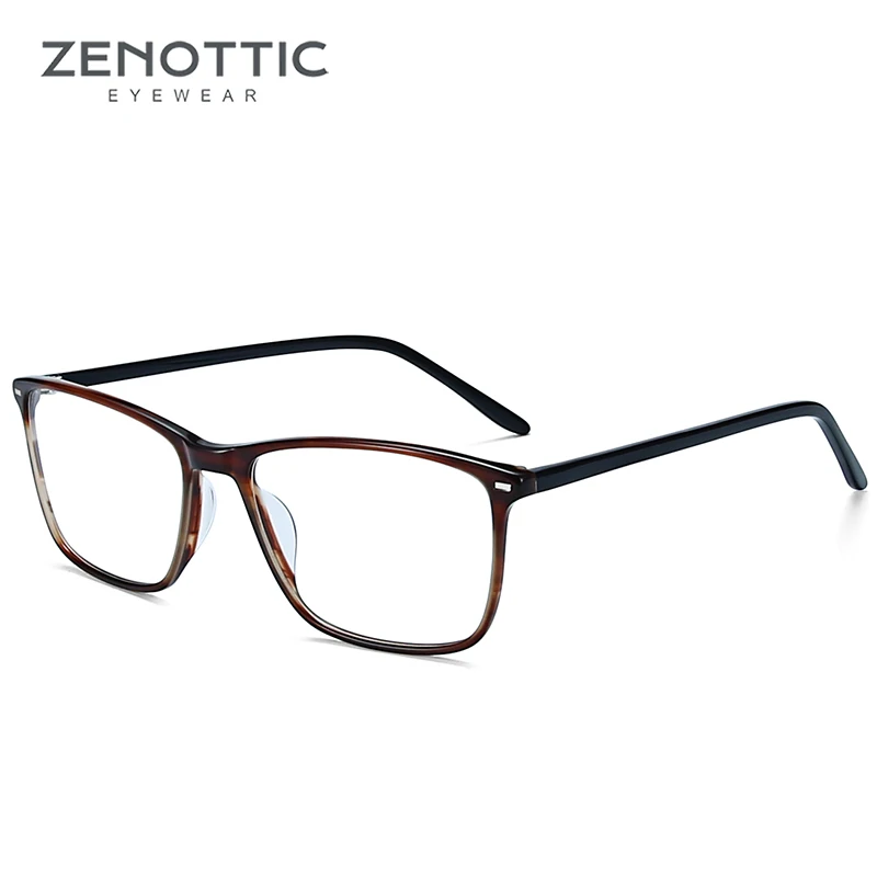 

ZENOTTIC Men Glasses Frame Prescription Optical Glasses Lenses Acetate Eyewear Glasses Man Myopia Anti Blue Light Glasses BT2009
