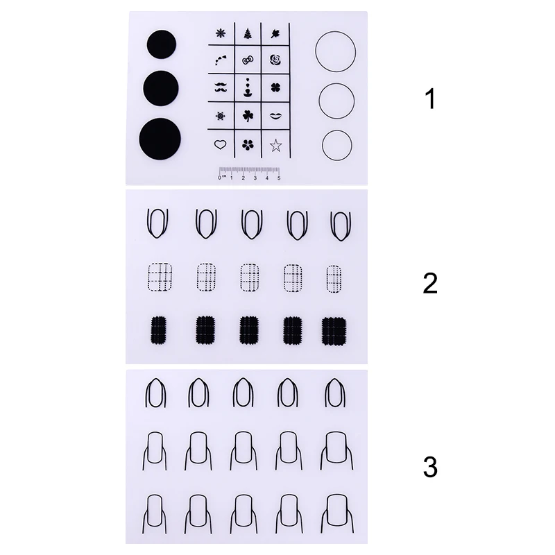 Мини Силиконовый штамповочный коврик для ногтей практический инструмент моющийся шаблонный коврик портативный Маникюрный Инструмент для дизайна ногтей