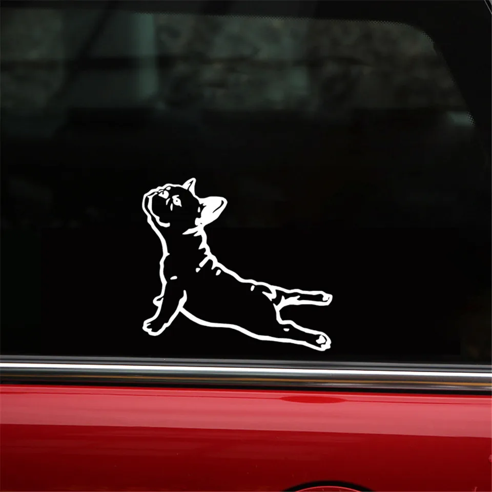 Bulldog France Animal Car Sticker Pet Dog Cartoon Car Styling Vinyl Fashion Creative Dog Motorcycle Car Stickers 16.1cm14 (3)