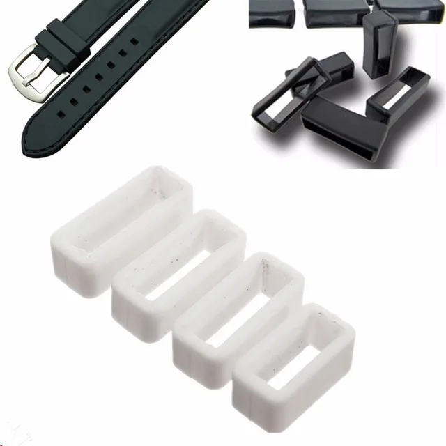 1PC Silicone Rubber White Watchbands Retaining Hoop Loop Replacement PVC Watch S 1PC Silicone Rubber White Watchbands Retaining Hoop Loop Replacement PVC Watch S