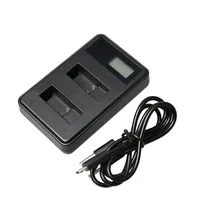 LCD Dual USB Battery Charger For Gopro Hero 5 Action Camera