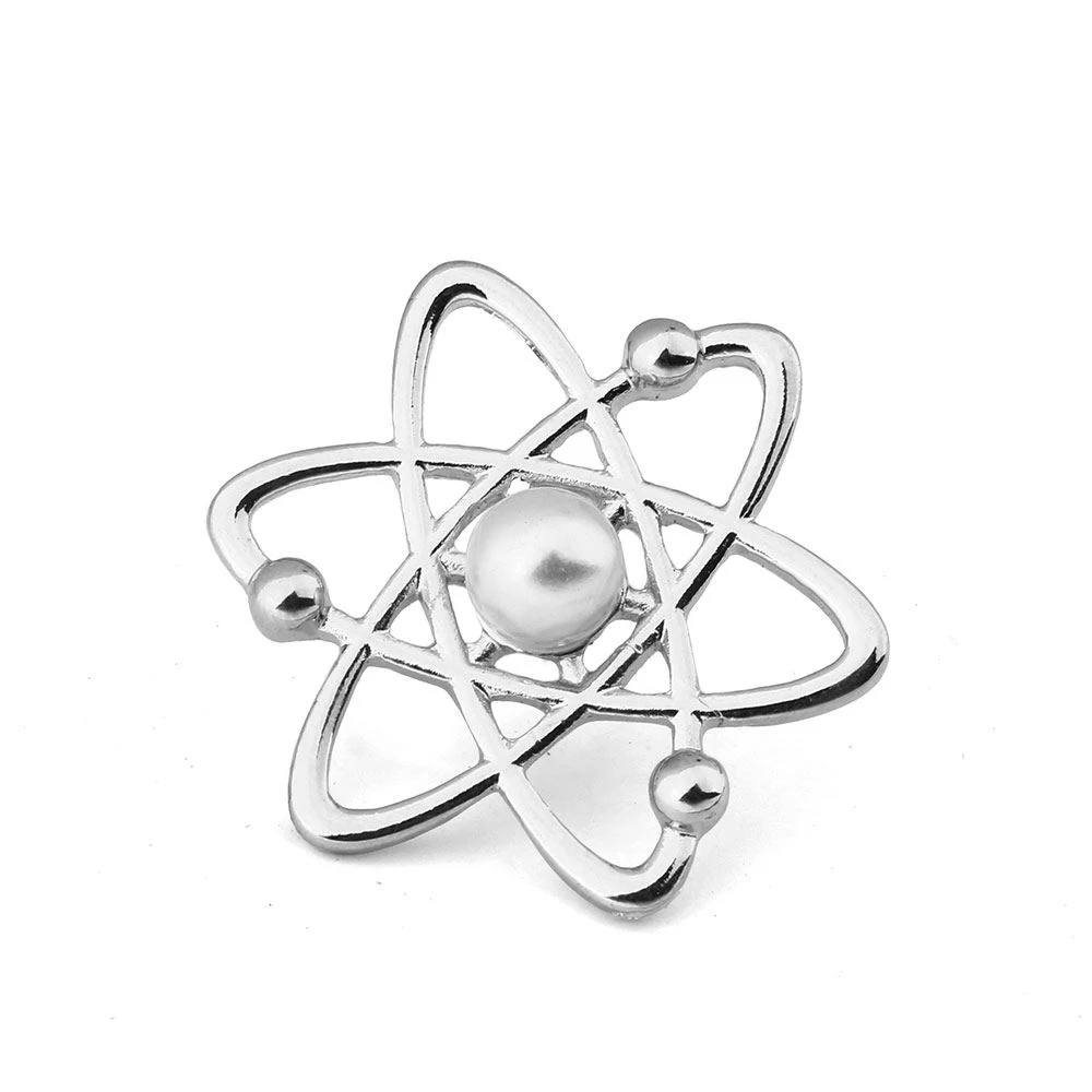 

Atom Melecule Science Pin Brooch,the Pearl Science Symbol Brooch,Proton Neutron Nucleus Jewelry Cute Gift for Student Acessorios