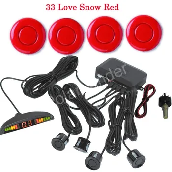 

44 colors Car LED Parking Sensor Assistance Reverse Backup Radar Monitor System With LED monitor Display 4 Sensors