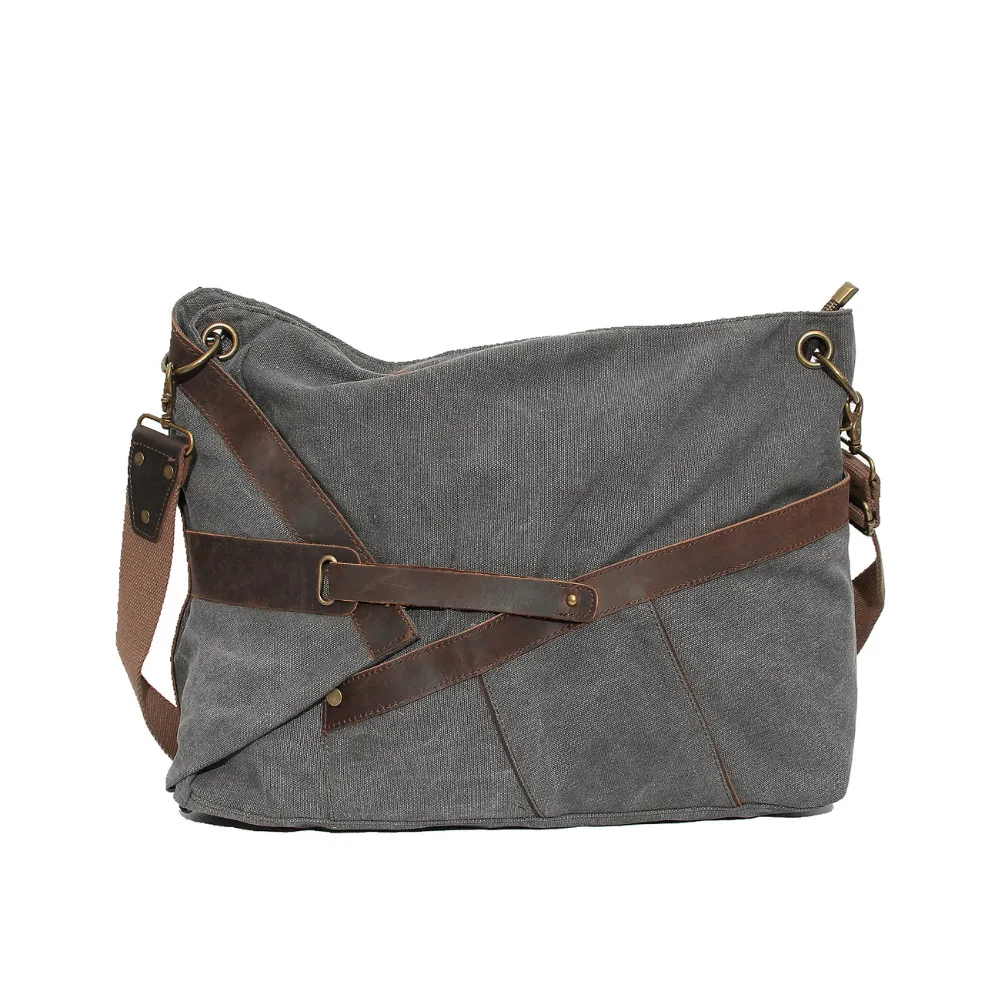 

YISHEN Women Men Canvas Crossbody Bags European And American Style Vintage Messenger Bags Solid Big Shoulder Bags Unisex MS6225
