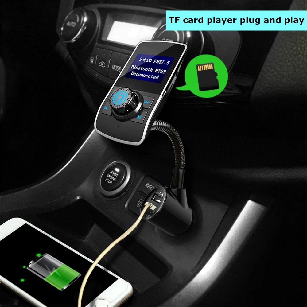 Автомобильный комплект громкой связи беспроводной Bluetooth fm передатчик lcd MP3 плеер