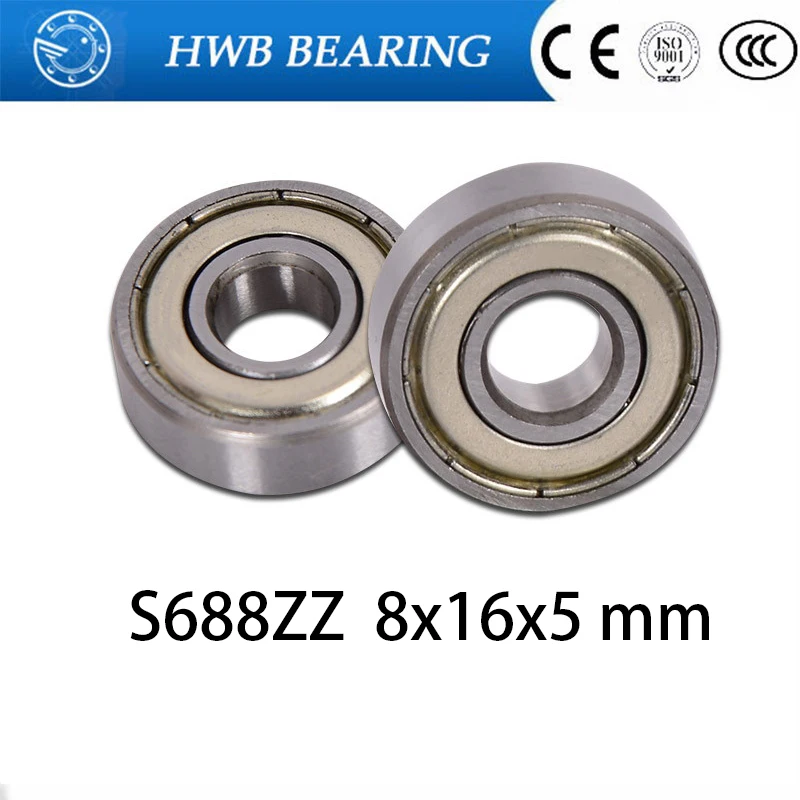 

Free shipping 30pcs 688ZZ (8x16x5 mm) Metal Double Shielded Ball Bearing Bearings 688z