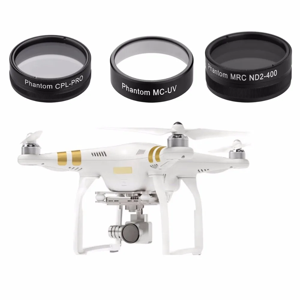 ND2-400 + CPL-Pro поляризатор + MC UV Ультрафиолетовый темное защитное стекло DJI Phantom 3 Pro & Advanced