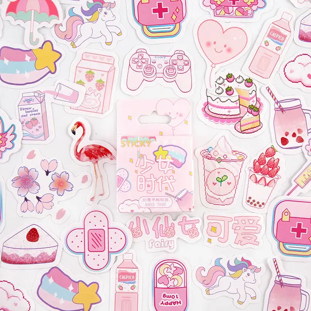 Mr.paper 46Pcs/box Cute Diary Stickers Scrapbooking Girl Generation Series Planner Japanese Kawaii Decorative Stationery Sticker Girl Generation